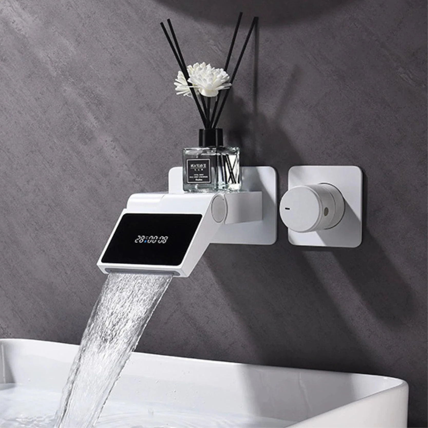 Bathroom Tap With Led Digital Display Design Handle Wash Basin Tap -Bathlova