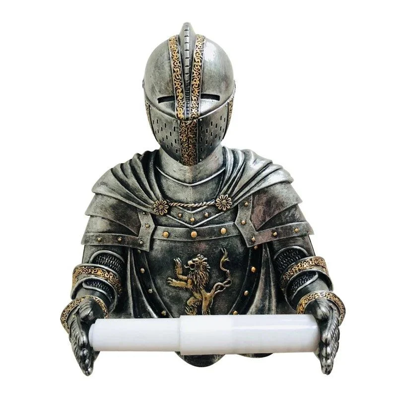 Bathroom Tissue Holder Medieval Statue Knight Toilet Paper Dispenser -Bathlova