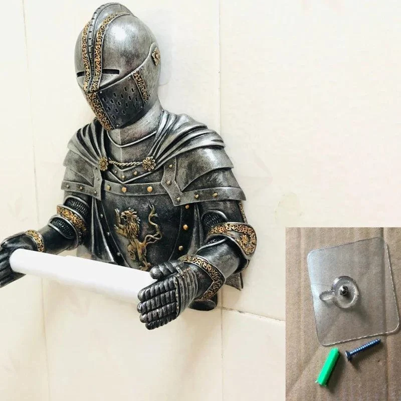 Bathroom Tissue Holder Medieval Statue Knight Toilet Paper Dispenser -Bathlova