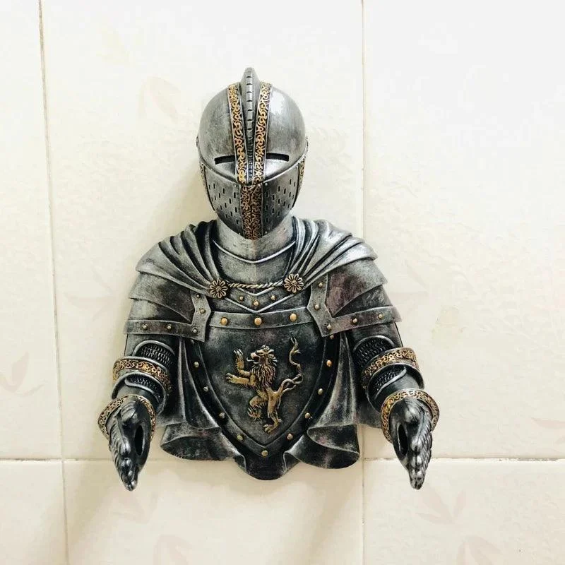 Bathroom Tissue Holder Medieval Statue Knight Toilet Paper Dispenser -Bathlova