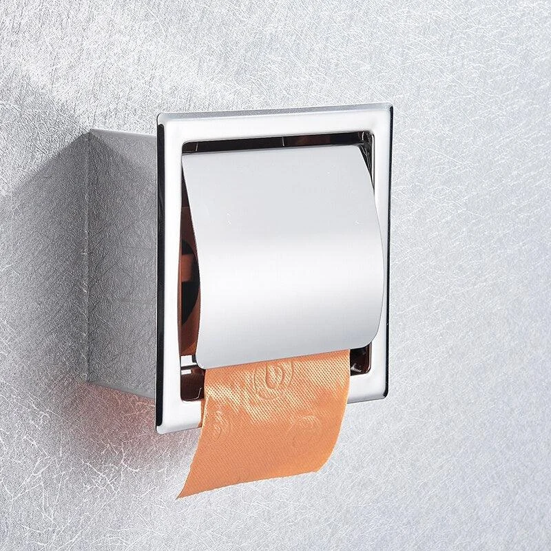 Bathroom Toilet Paper Holder Stainless Steel Roll Paper Box -Bathlova