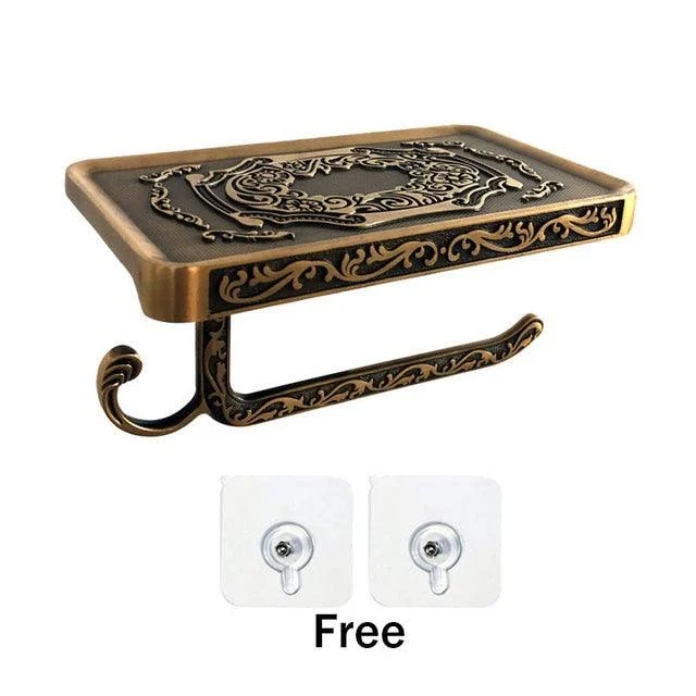 Bathroom Toilet Paper Holders Nail-free Antique Paper Towel Holder -Bathlova