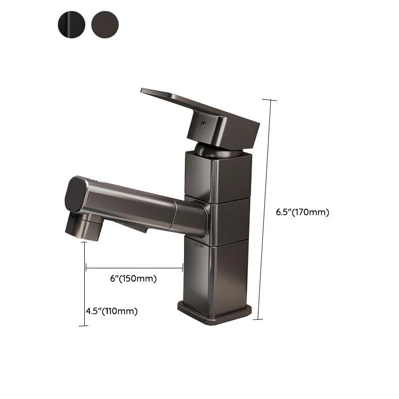 Bathroom Vessel Tap High-Arc Swivel Spout Single Handle Tap with Pull Out Sprayer -Bathlova