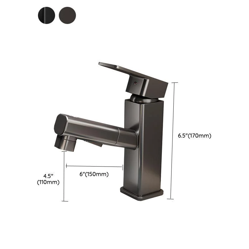 Bathroom Vessel Tap High-Arc Swivel Spout Single Handle Tap with Pull Out Sprayer -Bathlova