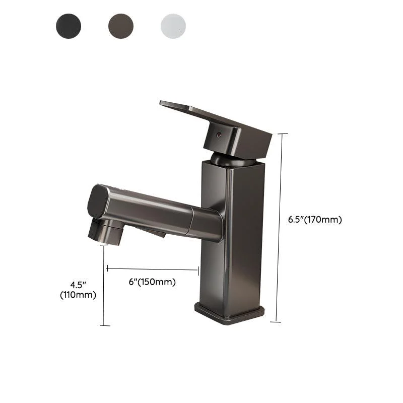 Bathroom Vessel Tap Swivel Spout Single Handle Tap with Pull down Sprayer -Bathlova