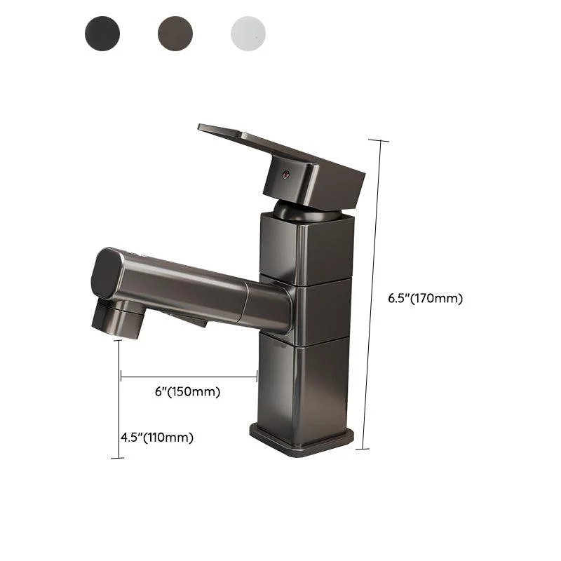 Bathroom Vessel Tap Swivel Spout Single Handle Tap with Pull down Sprayer -Bathlova