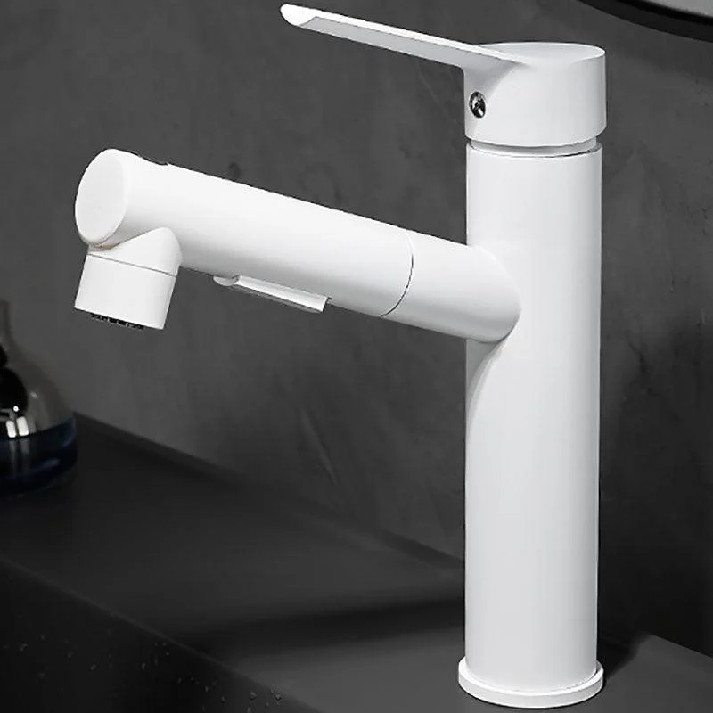 Bathroom Vessel Tap Swivel Spout Single Handle Tap with Pull down Sprayer -Bathlova