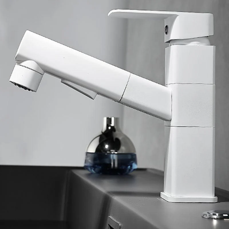 Bathroom Vessel Tap Swivel Spout Single Handle Tap with Pull down Sprayer -Bathlova