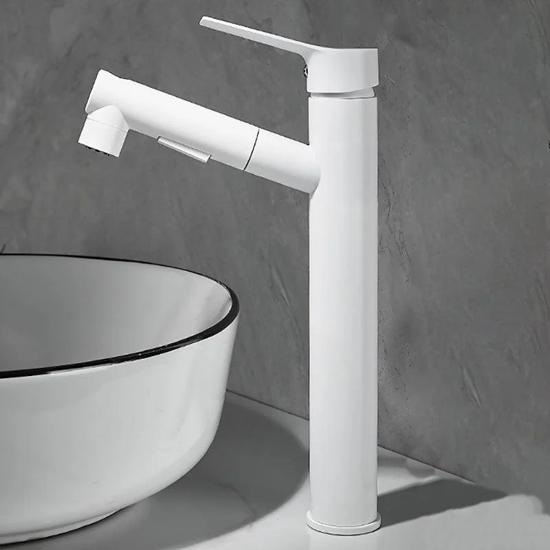 Bathroom Vessel Tap Swivel Spout Single Handle Tap with Pull down Sprayer -Bathlova