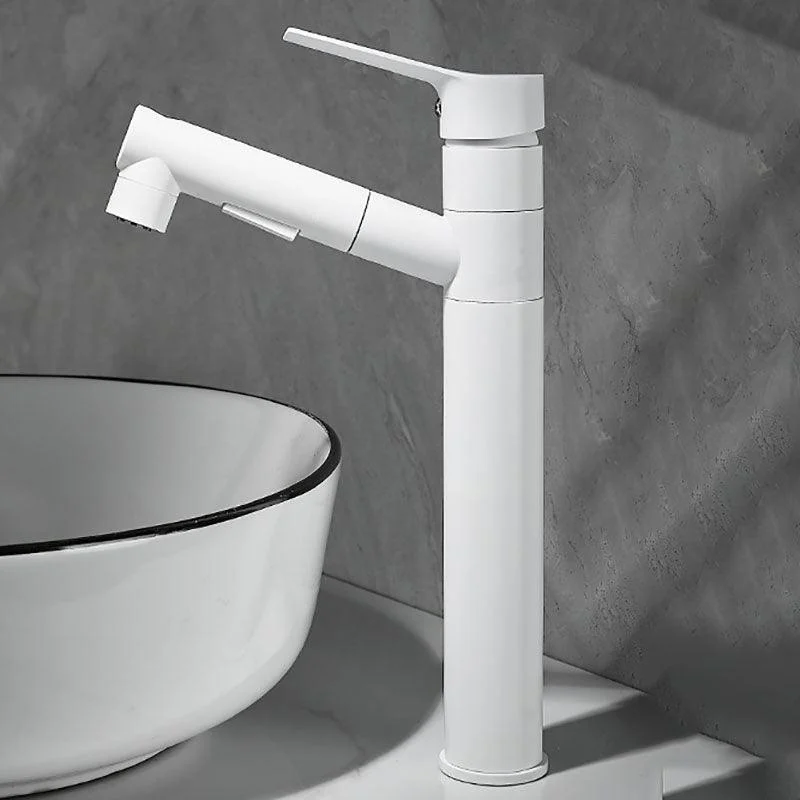 Bathroom Vessel Tap Swivel Spout Single Handle Tap with Pull down Sprayer -Bathlova