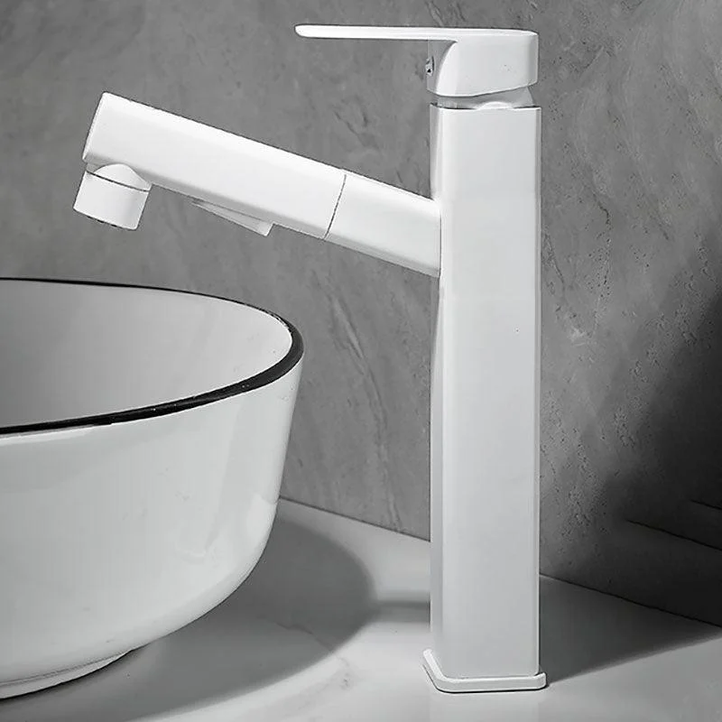 Bathroom Vessel Tap Swivel Spout Single Handle Tap with Pull down Sprayer -Bathlova