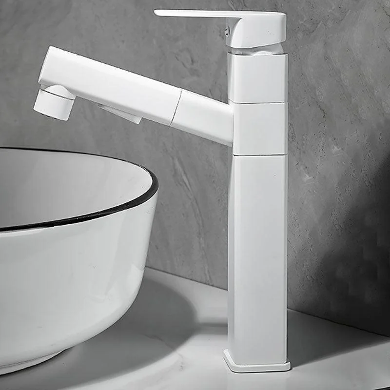 Bathroom Vessel Tap Swivel Spout Single Handle Tap with Pull down Sprayer -Bathlova