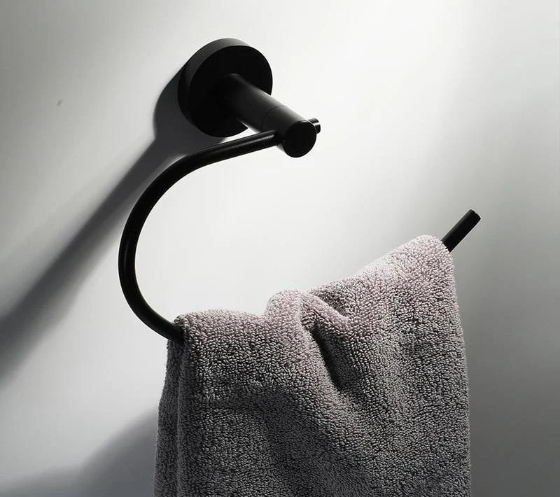 Bathroom Wall Mounted Curved Ring Towel Holder -Bathlova