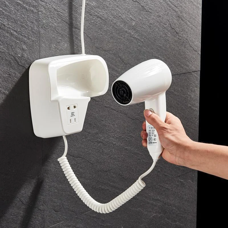 Bathroom Wall Mounted Electric Hair Dryer with Holder -Bathlova