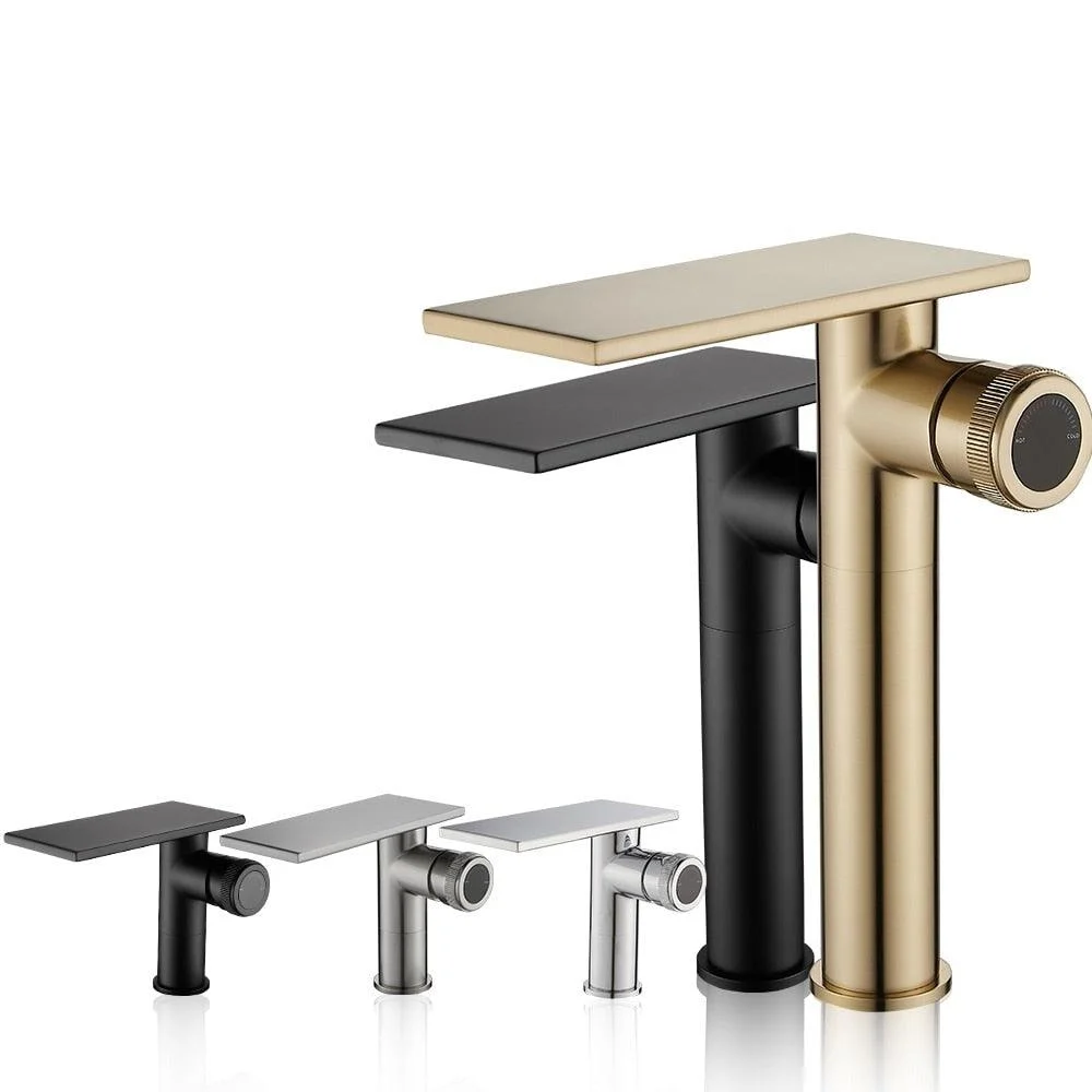 Bathroom Waterfall Basin Sink Tap Black Taps Brass Bath Tap -Bathlova