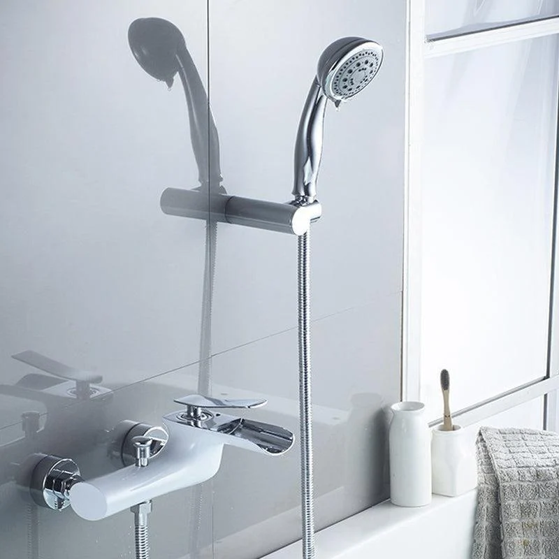 Bathtub Tap Gold Bath Shower Set White Shower Set Bathtub Mixer Tap -Bathlova