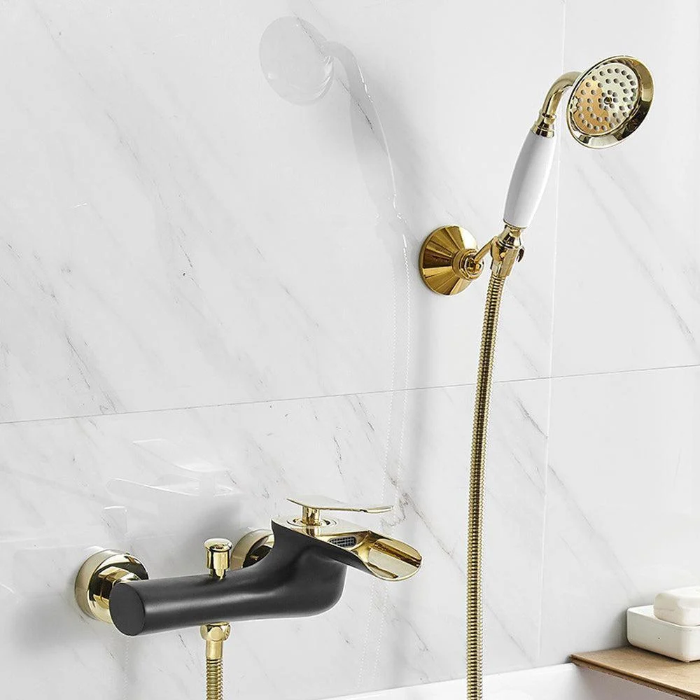 Bathtub Tap Gold Bath Shower Set White Shower Set Bathtub Mixer Tap -Bathlova