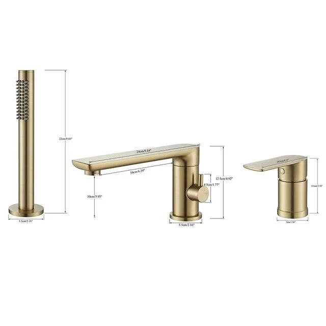 Bathtub Tap Mixer With Hand Shower Double Function Bathtub Tap Set -Bathlova