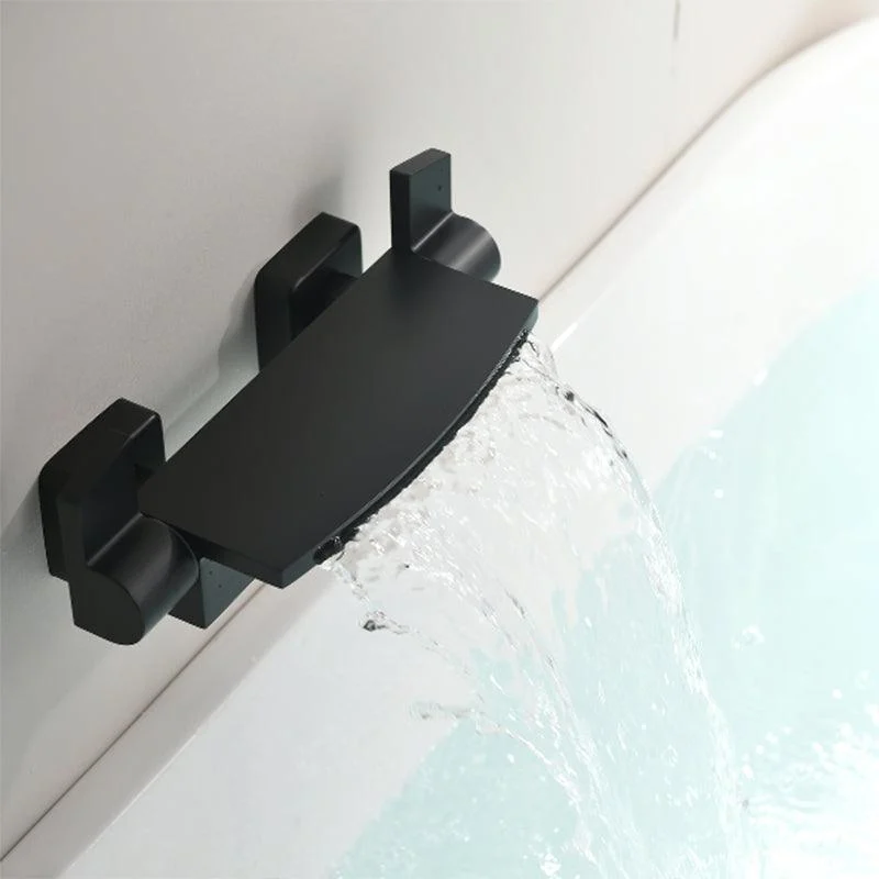 Bathtub Tap Waterfall Rod Handle Wall Mounted Bathroom Tap -Bathlova