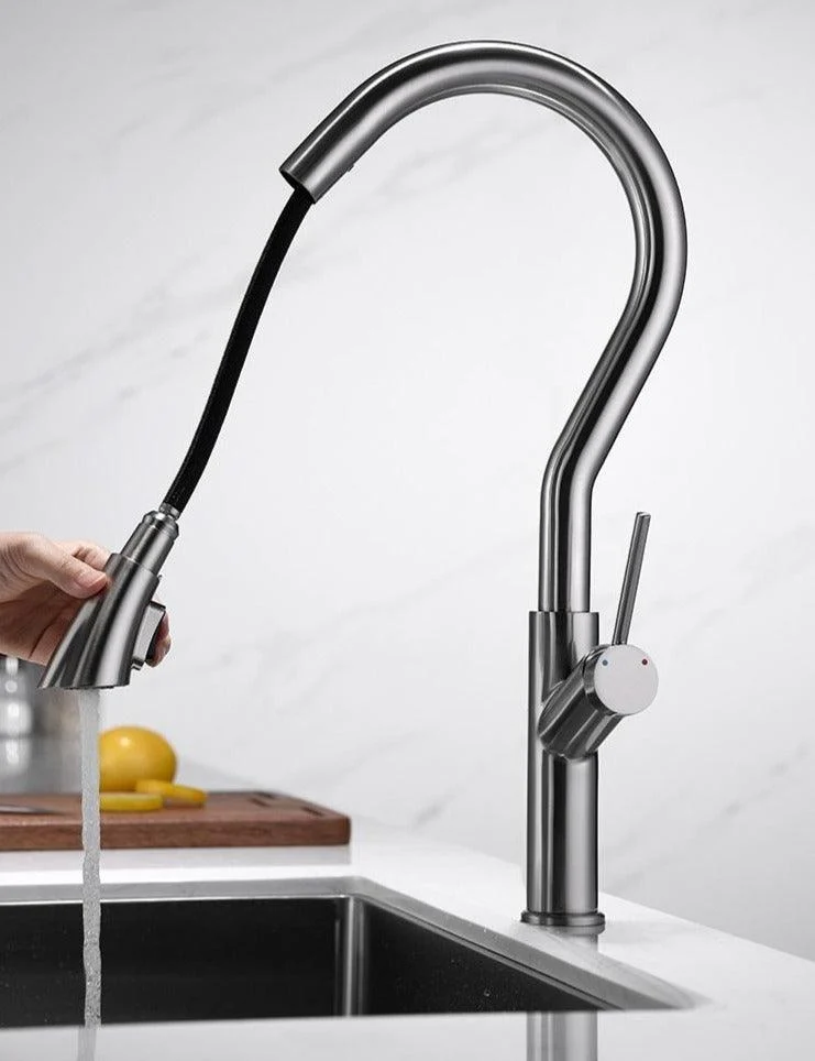 Benjamin - Retractable Curved Kitchen Tap -Bathlova