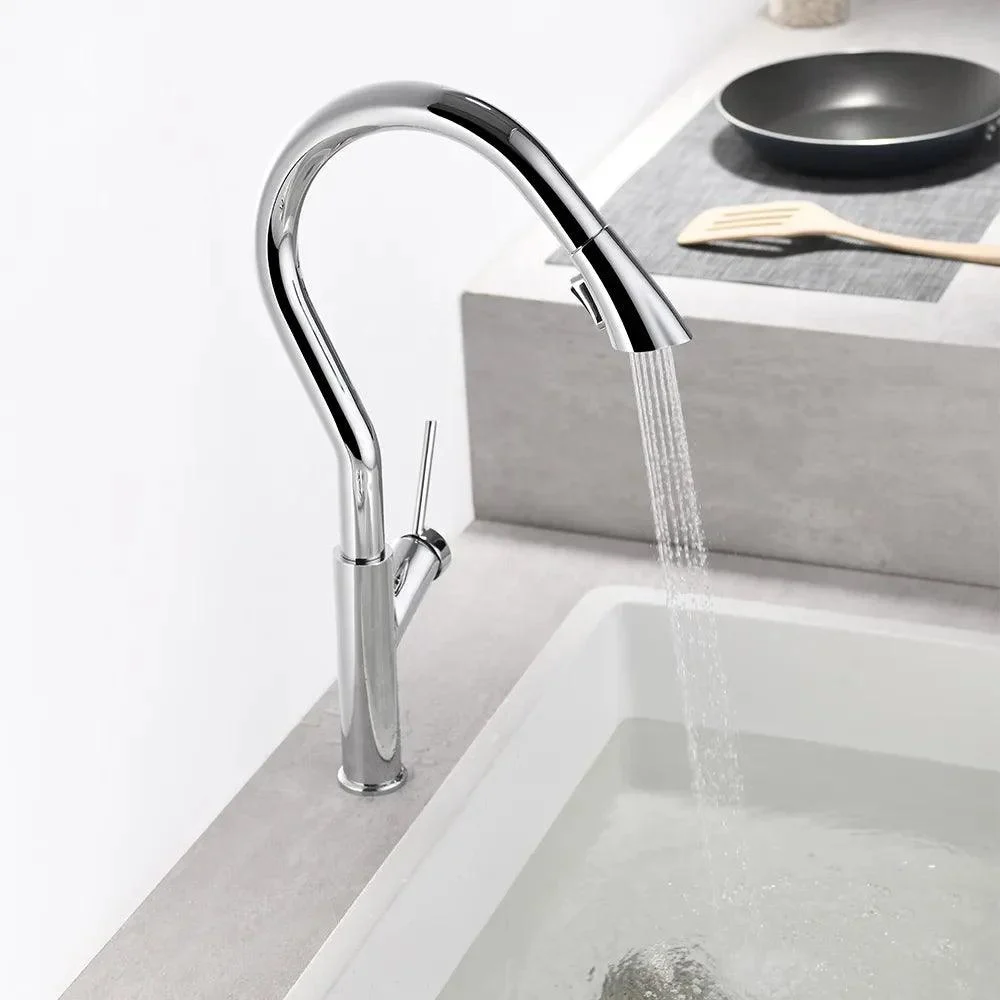 Benjamin - Retractable Curved Kitchen Tap -Bathlova