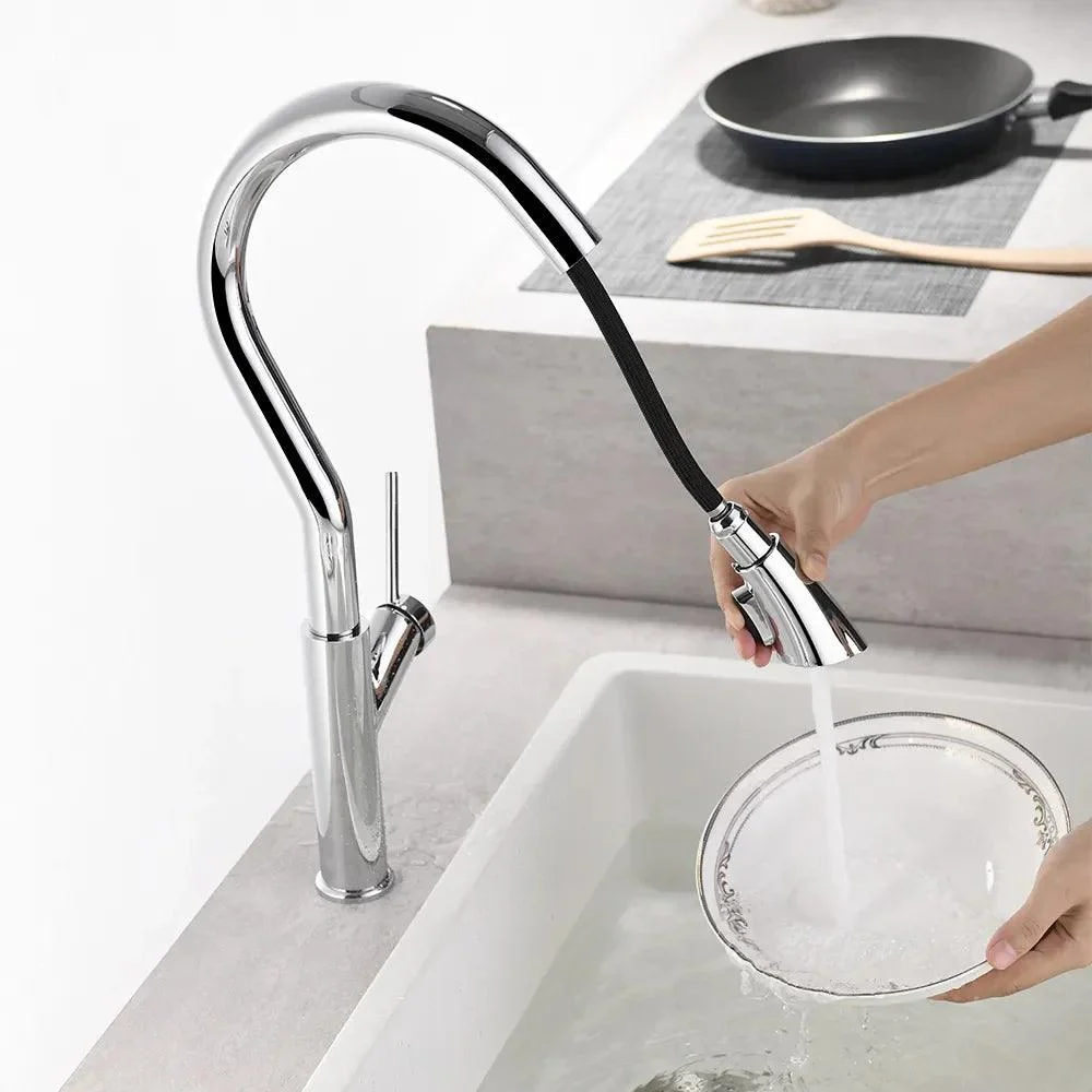 Benjamin - Retractable Curved Kitchen Tap -Bathlova