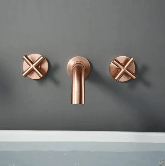 Bertinelli - Double Cross Handle Wall Mounted Tap -Bathlova