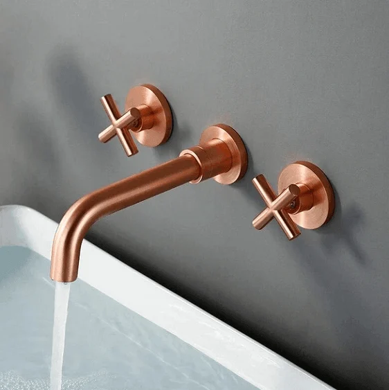 Bertinelli - Double Cross Handle Wall Mounted Tap -Bathlova