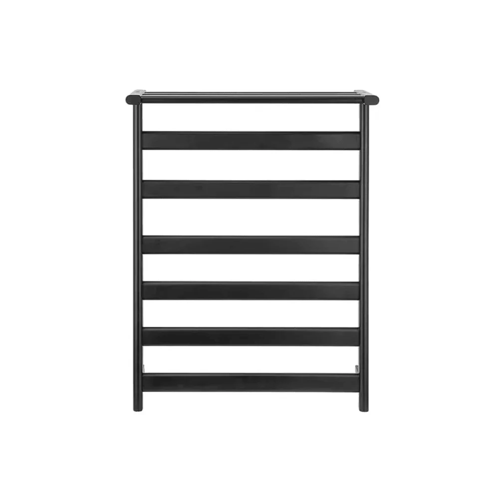 Black Wall-Mount Electric Towel Warmer with Top Shelf Stainless Steel - Heated Towel Rack -Bathlova