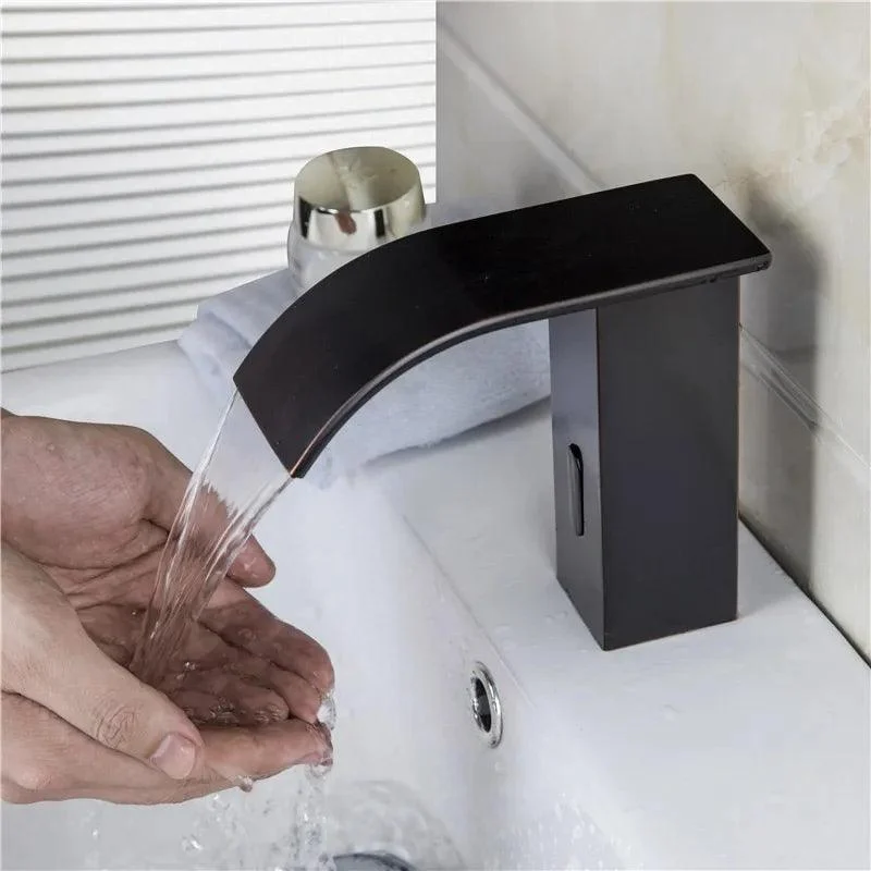 Black Waterfall Touchless Bathroom Sink Tap -Bathlova