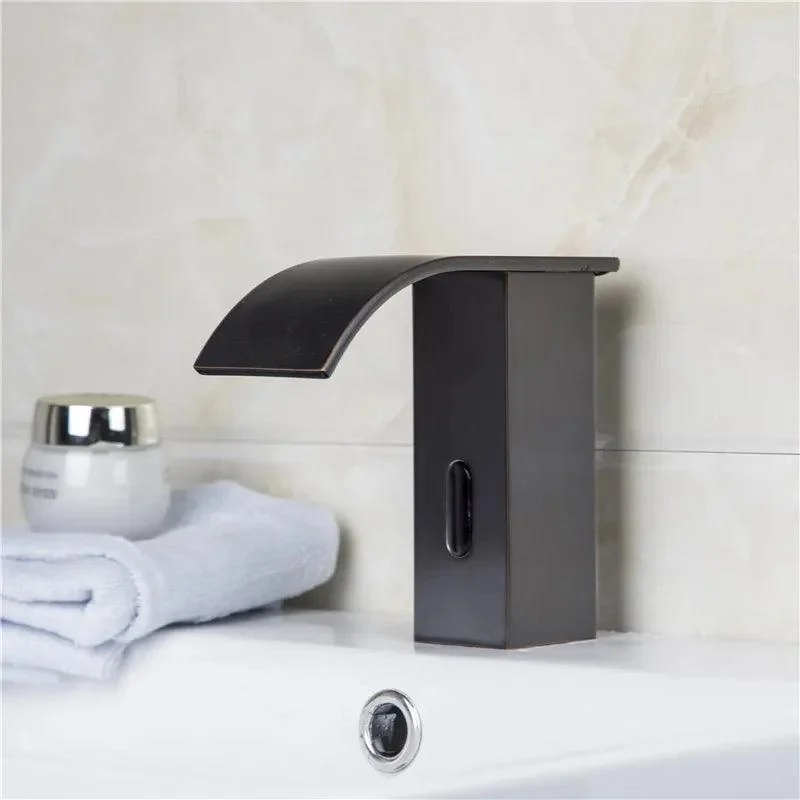 Black Waterfall Touchless Bathroom Sink Tap -Bathlova