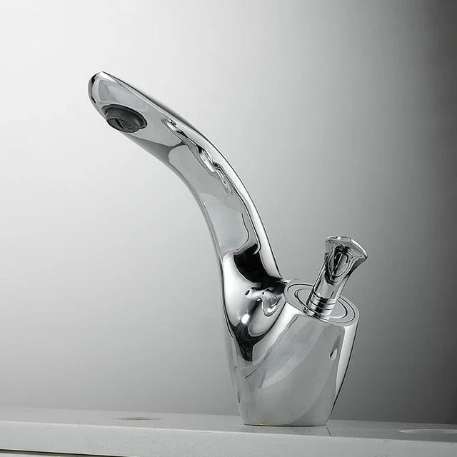 Black White Crane Basin Taps Modern Tap Bathroom Basin Tap -Bathlova