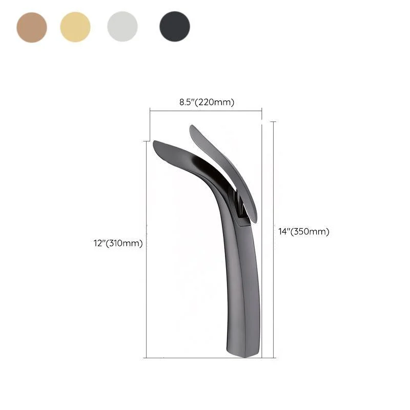 Brass 1 Hole Basin Tap Lever Handle Sink Tap Circular Modern Tap for Bathroom -Bathlova