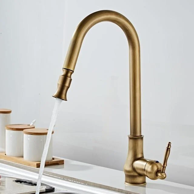 Brass 360 Degree Swivel Water Mixer Pull Down Tap In 4 Colors -Bathlova