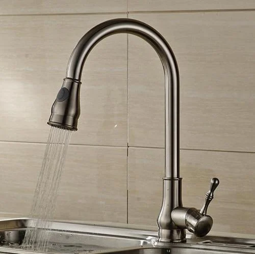 Brass 360 Degree Swivel Water Mixer Pull Down Tap In 4 Colors -Bathlova