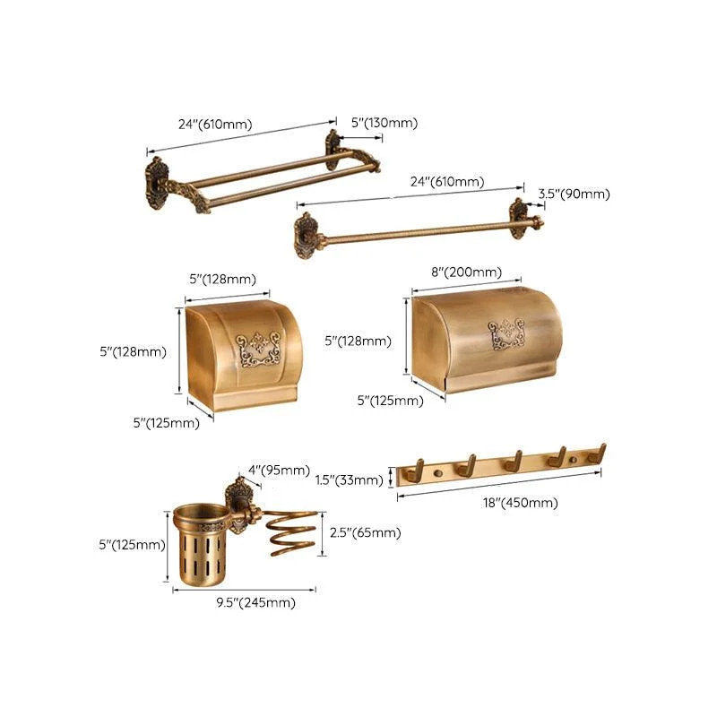 Brass Accessories Hardware Set Traditional Bathroom Accessories Hardware Set -Bathlova