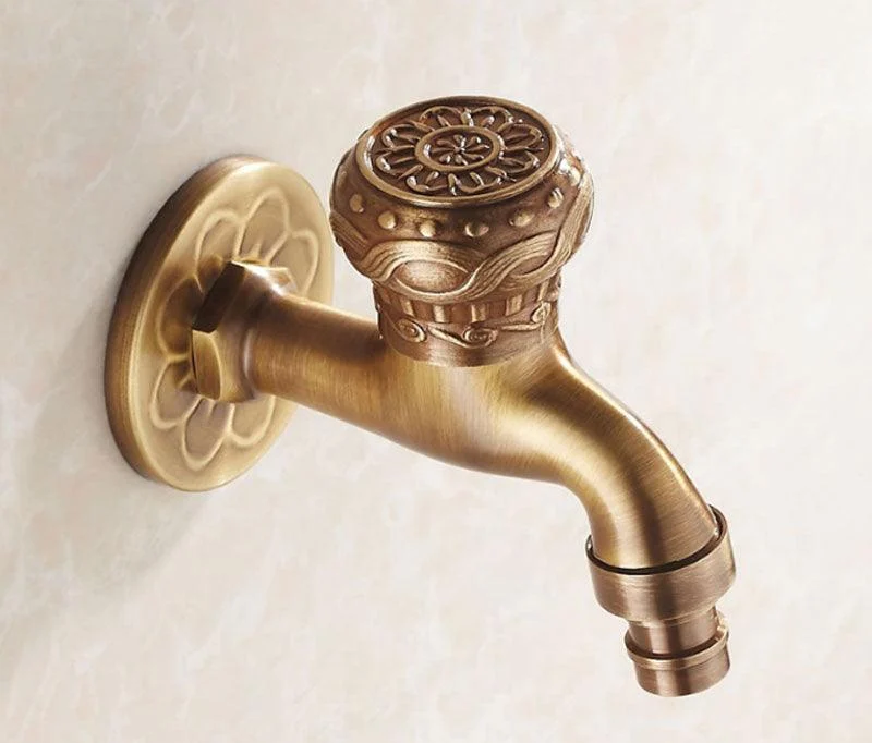 Brass Antique Bronze Bibcock Cold Tap Washing Machine Tap -Bathlova