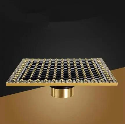 Brass Antique Brushed Floor Drain Bathroom Kitchen Shower Room Drain -Bathlova