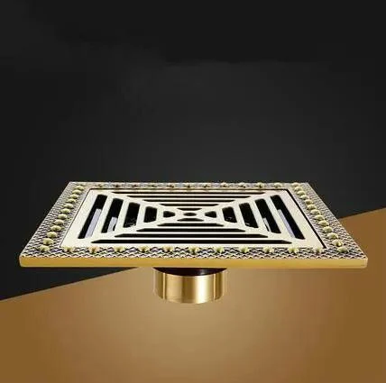 Brass Antique Brushed Floor Drain Bathroom Kitchen Shower Room Drain -Bathlova