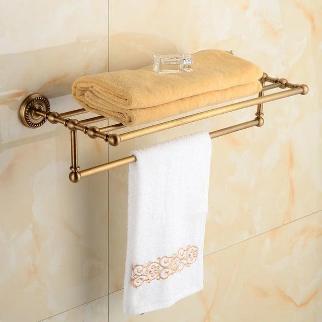 Brass Bathroom Accessory Antique Bath Towel Towel Ring Toilet Paper -Bathlova