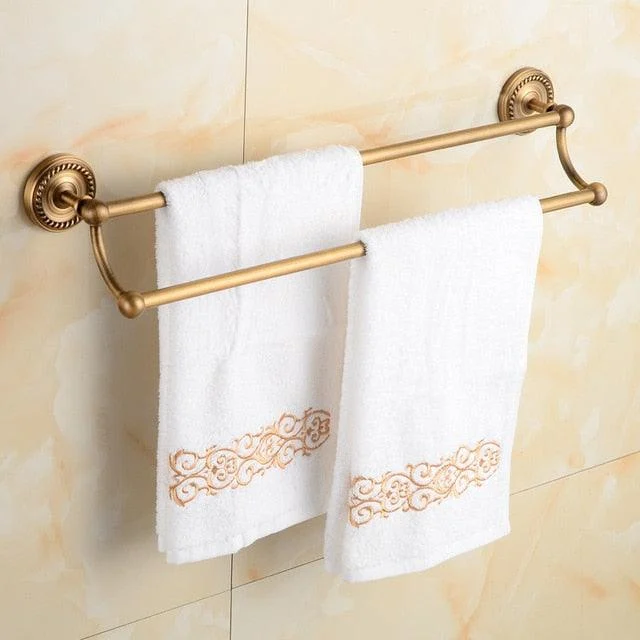 Brass Bathroom Accessory Antique Bath Towel Towel Ring Toilet Paper -Bathlova