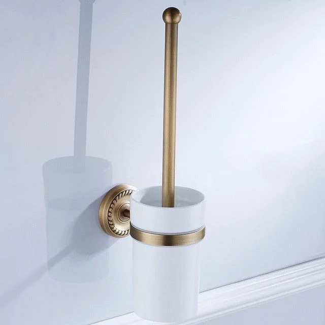 Brass Bathroom Accessory Antique Bath Towel Towel Ring Toilet Paper -Bathlova