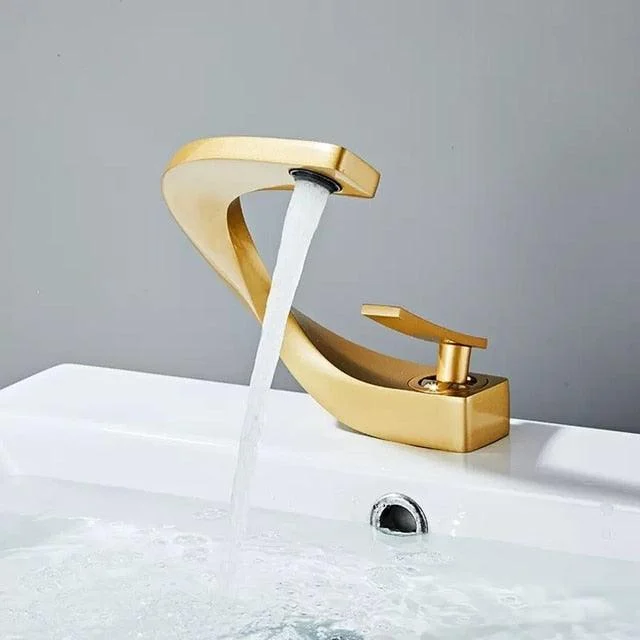 Brass Bathroom Basin Tap Hot and Cold Water Washbasin Taps -Bathlova