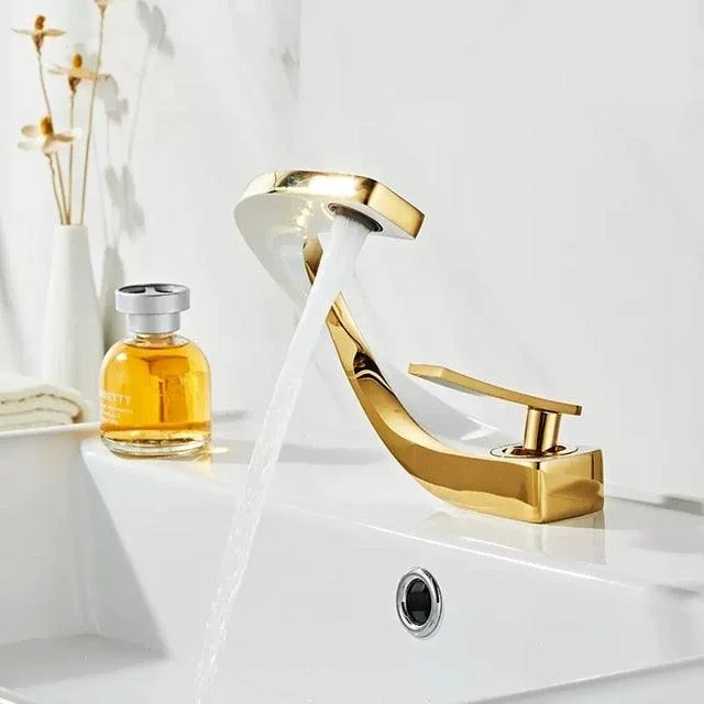 Brass Bathroom Basin Tap Hot and Cold Water Washbasin Taps -Bathlova