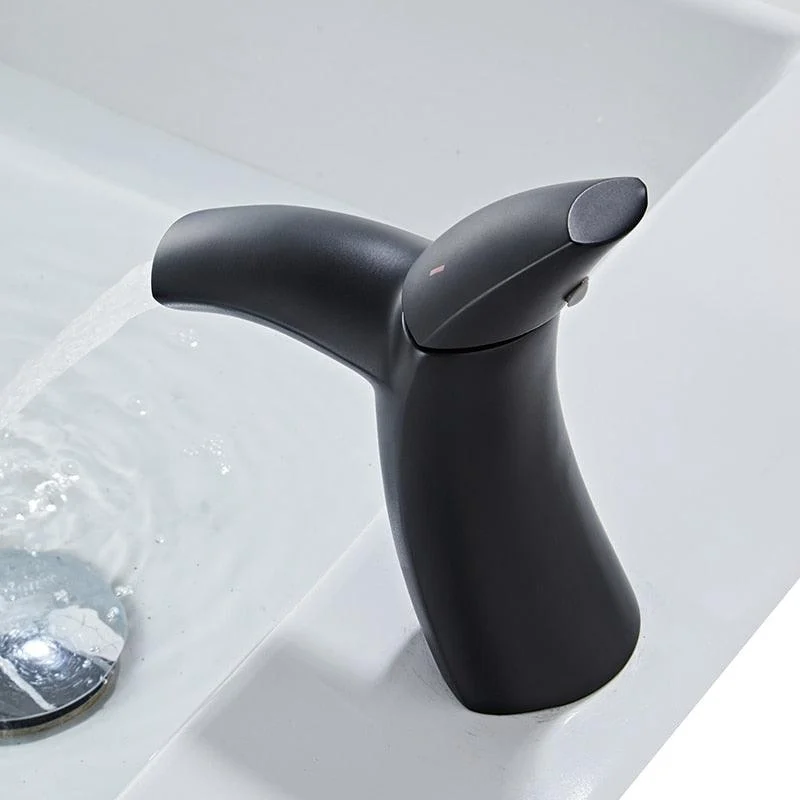 Brass Bathroom Basin Taps Black Sink Single Handle Water Mixer Tap -Bathlova