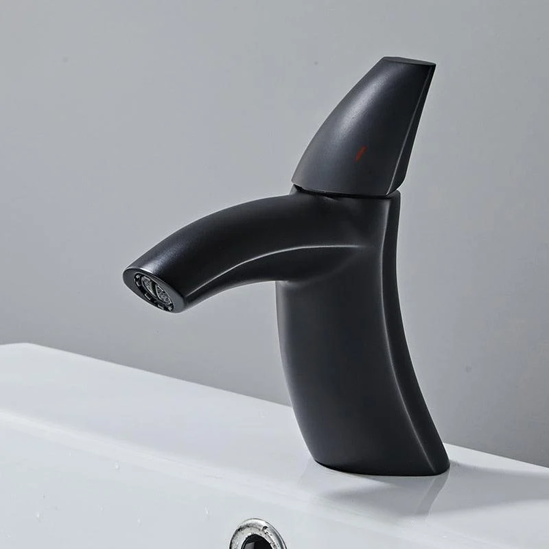 Brass Bathroom Basin Taps Black Sink Single Handle Water Mixer Tap -Bathlova