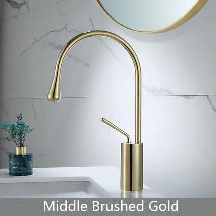 Brass Bathroom Tap Basin Tap Brass and Marble Sink Mixer Tap Tap -Bathlova