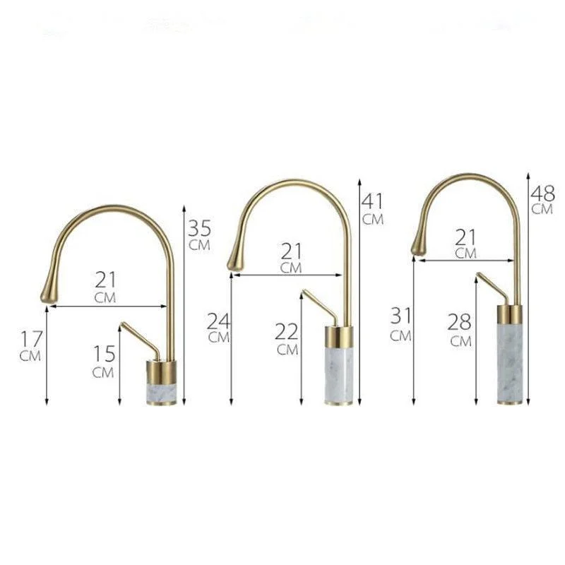 Brass Bathroom Tap Basin Tap Brass and Marble Sink Mixer Tap Tap -Bathlova