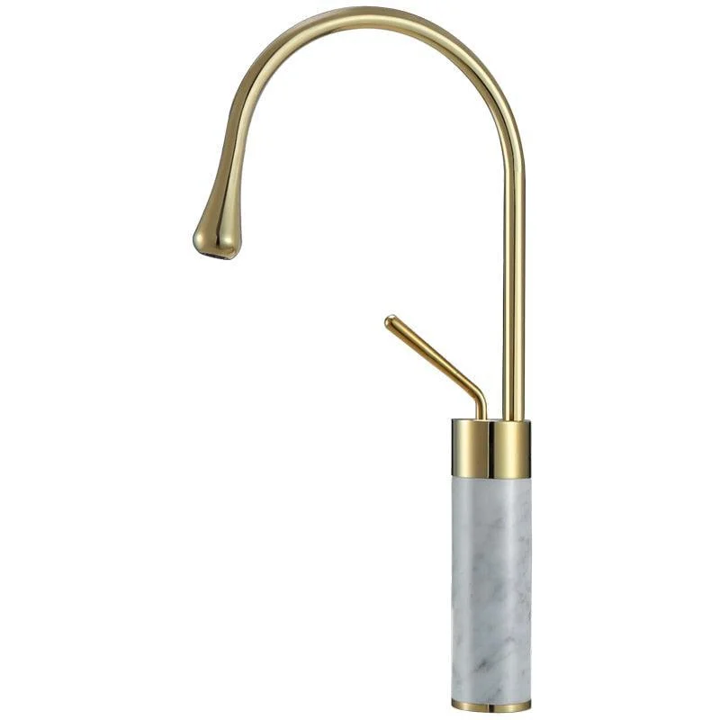 Brass Bathroom Tap Basin Tap Brass and Marble Sink Mixer Tap Tap -Bathlova