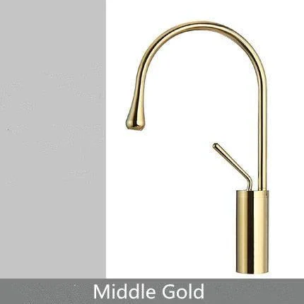 Brass Bathroom Tap Basin Tap Brass and Marble Sink Mixer Tap Tap -Bathlova